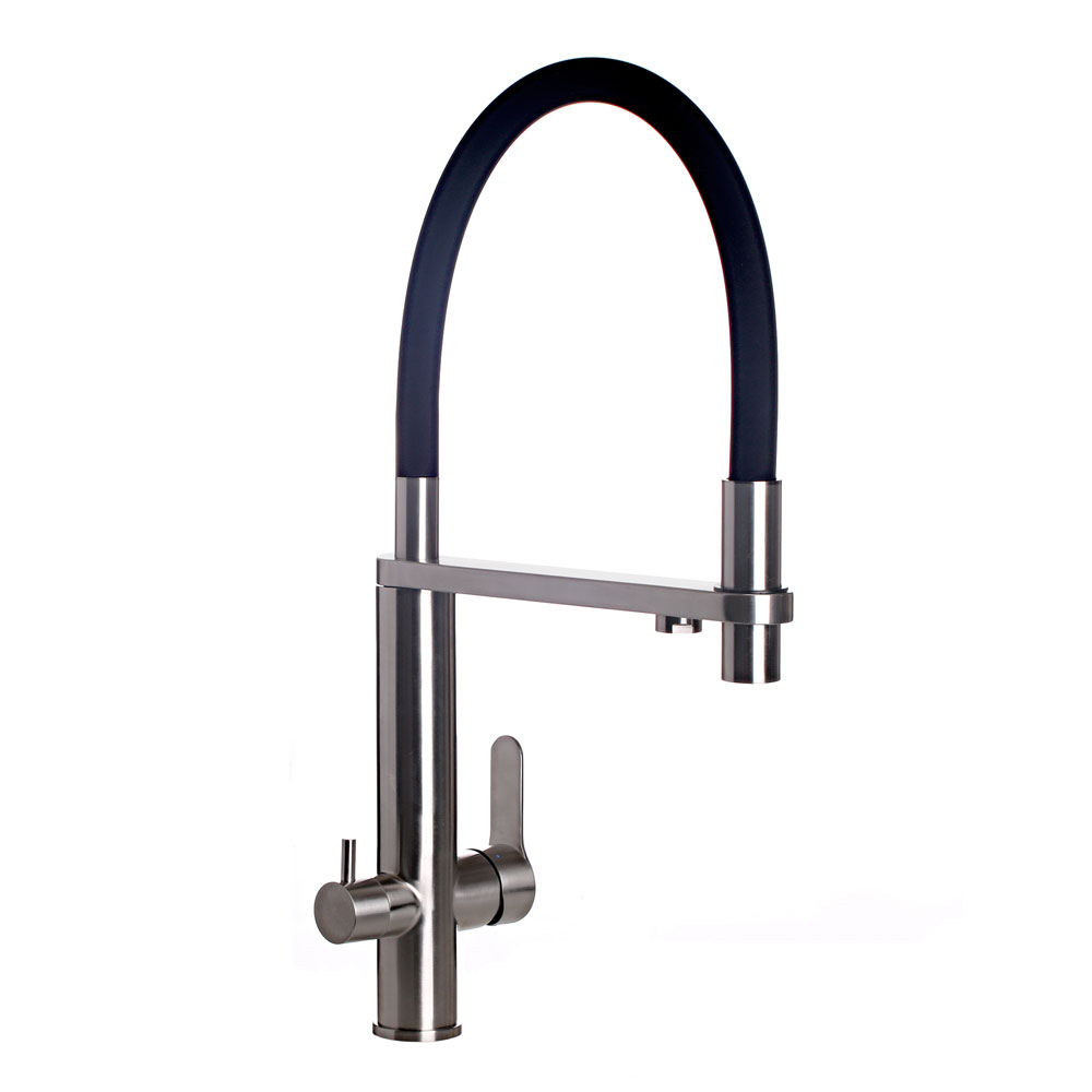 3-Wege-Wasserhahn BOLOGNA Edelstahl 