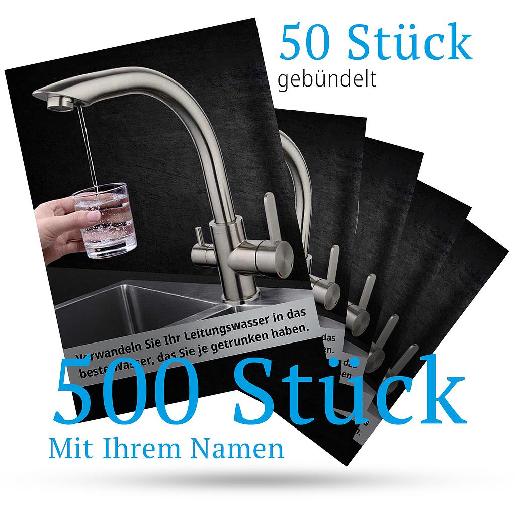 Kartenflyer Wassertest DIN A6 - 500 Stück