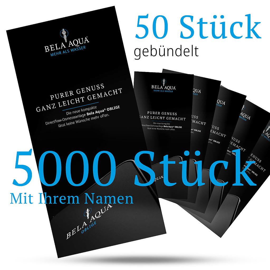 Faltblatt Oblige - 6-seitig - 5.000 Stk.