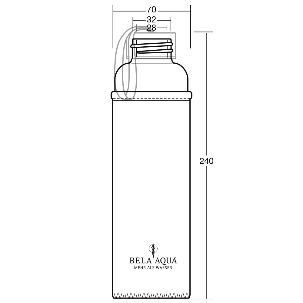 Trinkflasche "Modern black"