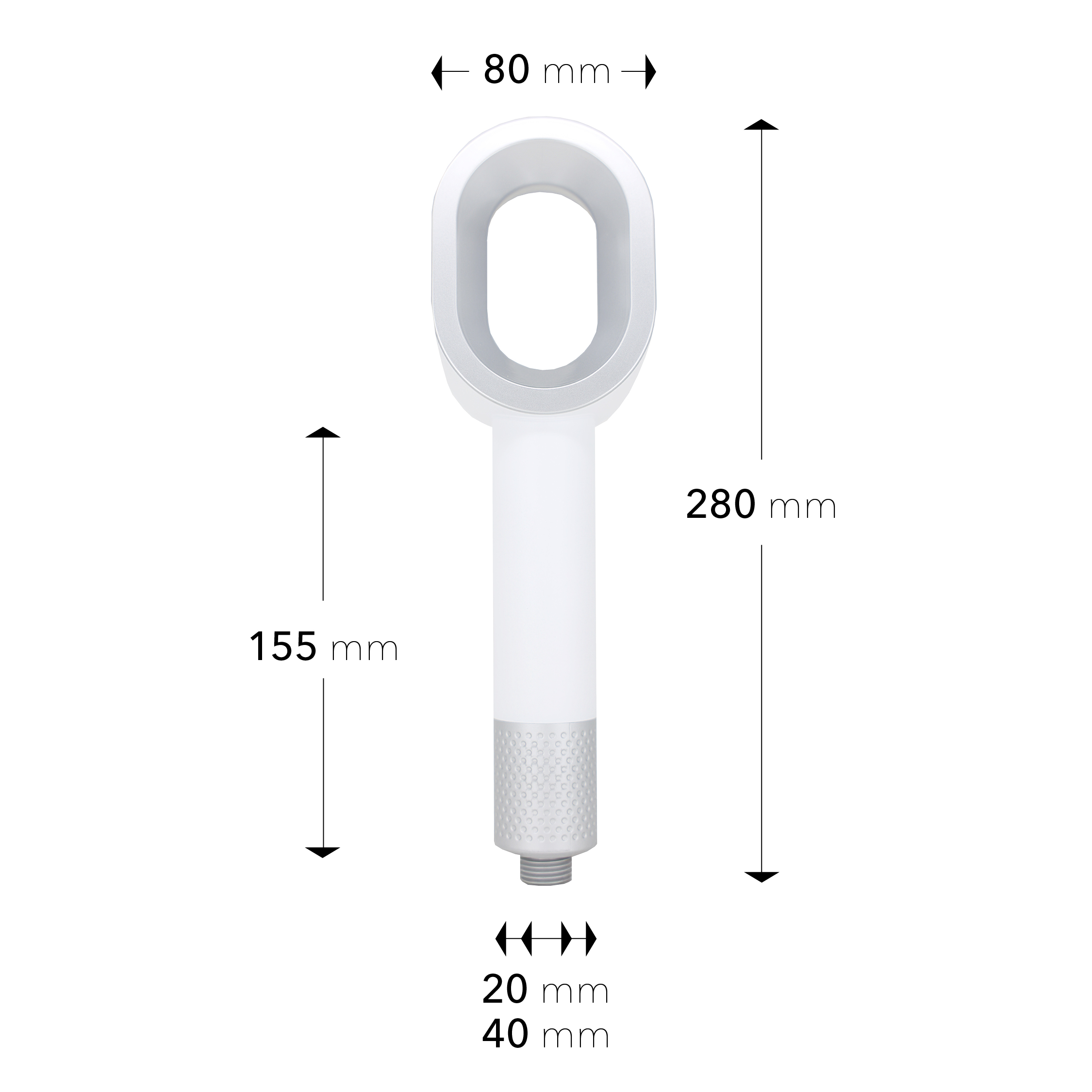 Premium 3in1 Filterduschkopf - Weiß