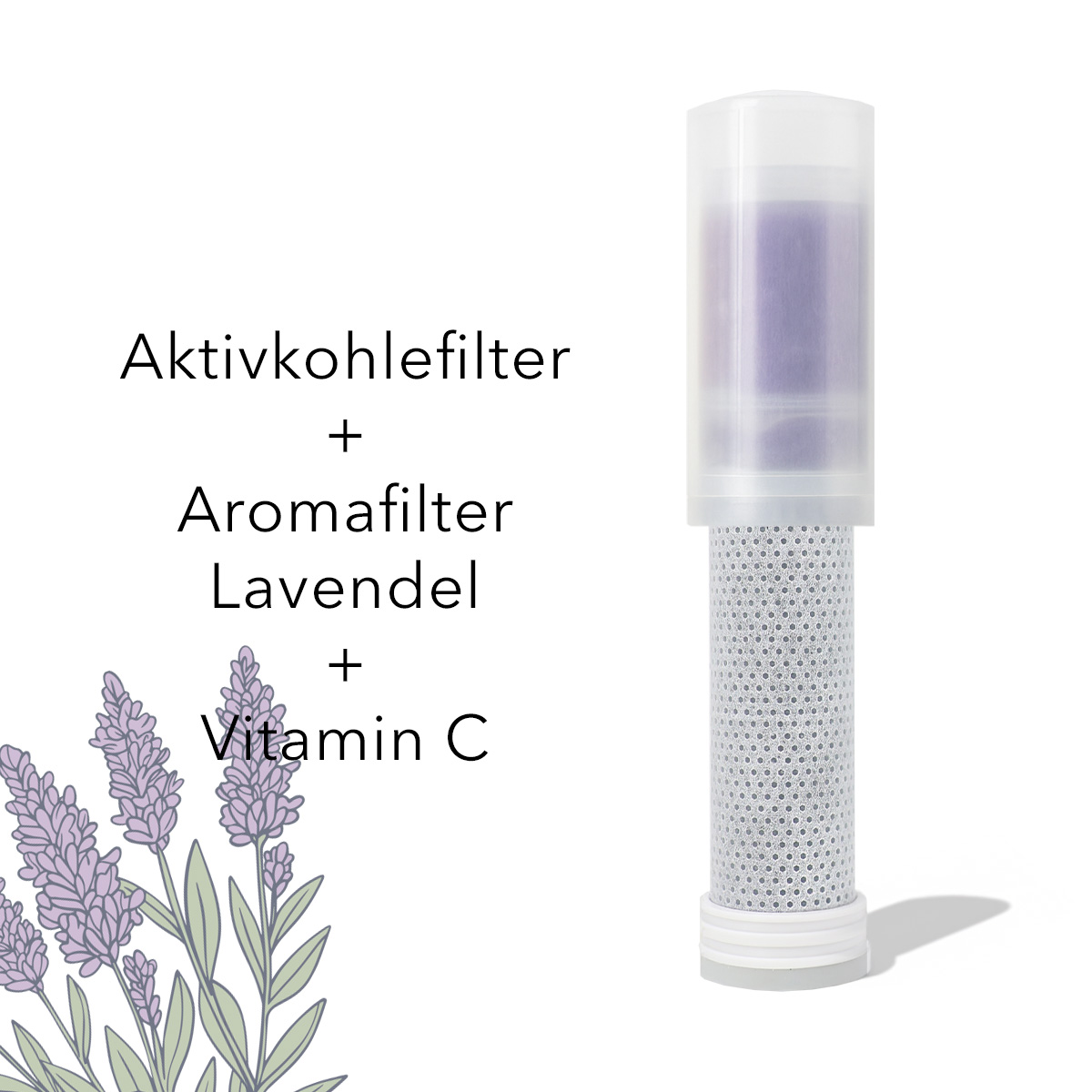 Premium Filterduschkopf - Duftvielfalt 3er-Set – Aktivkohle, Lemon & Lavendel Filter